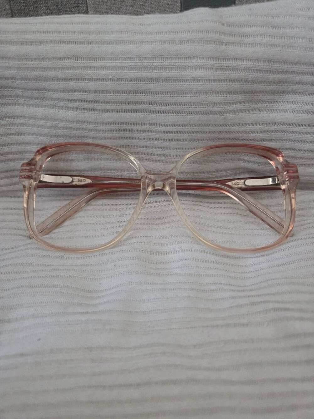 Vintage Hudson Glasses Frames Z-87 58 – 16 140 Clear Rose Pink Plastic 1990s